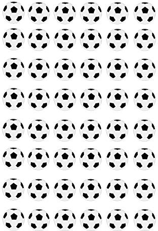 cdb 48 Footballs style edible Iced Icing CupCake Toppers Cake frosting fondant