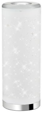 Briloner Leuchten - LED Tischleuchte, Tischlampe Sterneneffekt, inkl. Schnurschalter, 5 Watt, 400 Lumen, 3.000 Kelvin, Weiß-Chrom, 352x131mm (HxD), 7332-018