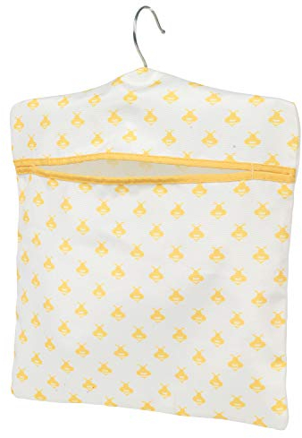 Kleeneze KL081575EU7 Busy Bee Peg Bag, con gancio, può contenere fino a 100 mollette, bucato naturalmente asciutto, 33 x 30 cm