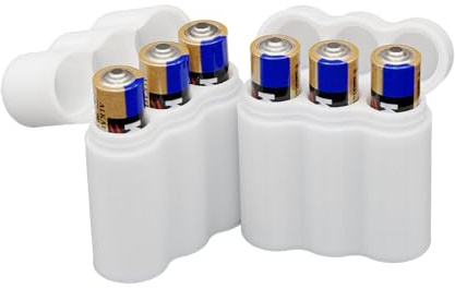 Protect Your Power - Slimline AAA-Batteriegehäuse, kompakter, langlebiger TPU-Organizer für sichere Aufbewahrung und Organisation zu Hause – 2er-Pack (für 3 Batterien)