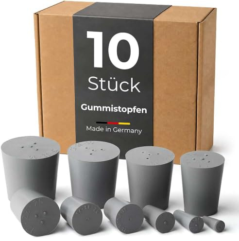 Tuuters Gummistopfen 10 Stück (30 x Ø27 x 21mm) Verschlussstopfen konisch | Laborstopfen aus Naturkautschuk, Rohrstopfen, Blindstopfen für Rohre, Reagenzglas, Flaschen, Verschließen, Rohrabdichtung