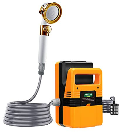 High Pressure Camping Shower 180W Electric Camping Shower Pump Portable High Pressure Water Pumps Cleaning Kit for Camping Shower Water Flowers Car Washing