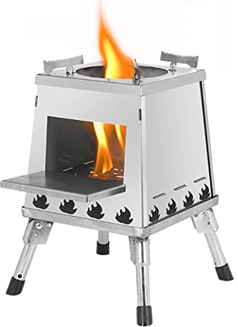 Campingkocher Holzofen, Camping Holzofen Tragbar Zeltofen, Falten Multi-Fuel Kaminofen Holzofen, Freistehend Tent Stove Holz Herd Für Outdoor-rucksacktouren,Big