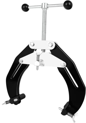 Pipe Clamp, 2 to 6 in, Steel Pipe Alignment Tool with Lightweight Design, High Strength Ultra Clamp with Quick Acting Screws, Black