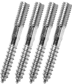 Stockschrauben M4x40-4 Stück - Edelstahl V2A Rostfrei mit Innensechskant - Schraubstifte - Holzschrauben (4 Stück M4x40 (mit Innensechskant))