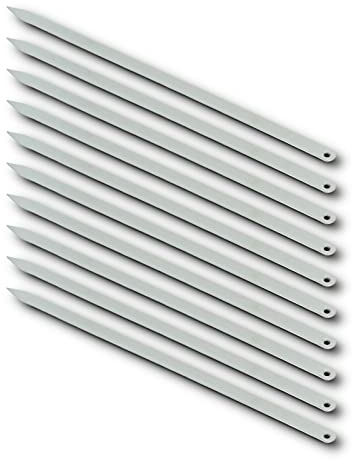 HOOZ 12 Stück Grillspieße Stahl Lang, 50 cm Fleischgabel Extra Lange Schaschlikspieße, Flacher Grillzubehör, Robuste Adana Spieße, Lagerfeuerspieße und Barbecuespieß