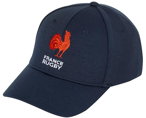 Fédération Française de Rugby FFR - Casquette Officielle XV de France - Taille Unique - Unisexe - Réglable - Collection Officielle Bleu Marine