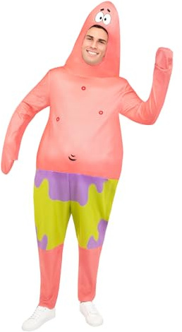 Funidelia Offizielles Patrick Kostüm - SpongeBob Schwammkopf für Herren und Damen, Cartoon-Overall für Kinder, Karneval, Halloween und Party Kostüme - Größe S-M