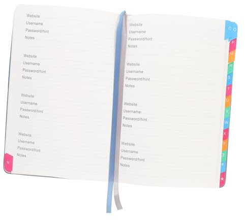 HAPINARY Passwort-notizbuch Zum Aufschreiben Von Website-adressen Passwörtern Und Anderen Informationen Tragbarer Passwort-notizblock Mit Alphabetischen Registern Einfach Und Bequem Zu Bedi