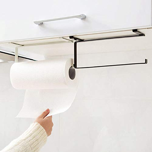 Distributeur de Porte-Serviettes en Papier sous Le Meuble, Support de Rouleau de Papier sans Perçage pour Cuisine, Dortoir