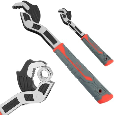 Trasylph Verstellbarer Schraubenschlüssel, 7–15 mm, 15–35 mm, selbsteinstellender Schnellschlüssel, multifunktional, selbstsichernd, Rohrzange, Schnellschlüssel für Auto, Fahrrad, Sanitärreparaturen,