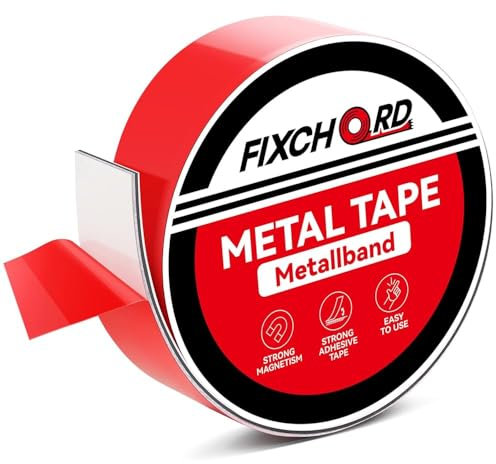 Metal Ferrous Tape for Magnets, Metallic Steel Strip, Self-Adhesive Metal Tape for Tonies & Magnetic Objects 1m*35mm