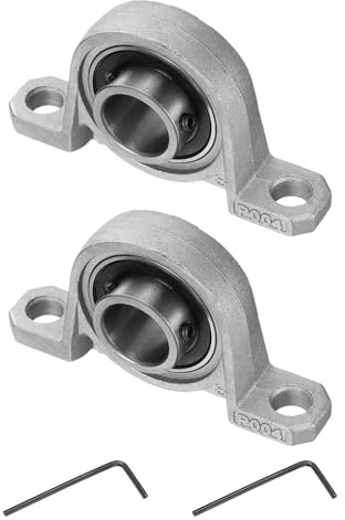 sourcing map 2pcs KP004 Pillow Block Bearings 20mm Bore Bearing Units Zinc Alloy Flange Mounted Bearing Housing, P6(ABEC3)