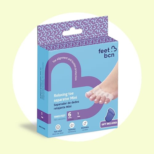 feet bcn Separadores de Dedos Relax | Corrector de Juanetes, Dedo Martillo y Dedos Superpuestos | Alivio del Dolor Hallux Valgus (Mini)