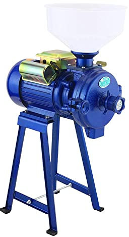 OZBME Molinillo eléctrico de 2200 W, Resistente, para Uso Comercial, para Cereales Secos, maíz, Granos, café y Trigo, con Embudo.