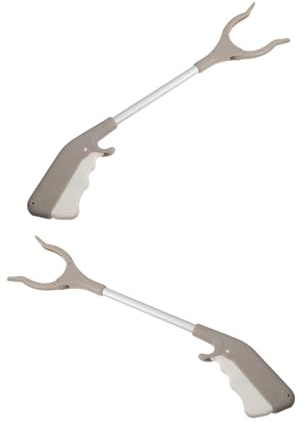 Ciieeo Set 2 Pezzi Pinze per Rifiuti in Lega di Alluminio 40 CM Attrezzo di Presa Pesante Punte Gommate Raccoglitore per Immondizia per Anziani e Raccolta Foglie in Ambienti Esterni