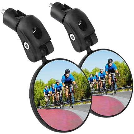 Yicoovey Set di 2 specchietti di sicurezza per bicicletta – Specchio acrilico convesso con regolazione a 360°, montaggio universale per manubrio da 16 a 22 mm, specchietto retrovisore antigraffio per