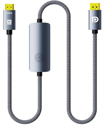 Cavo HDTV 8K A DisplayPort, Adattatore HDMI Unidirezionale A DisplayPort 4K144Hz, Cavo HDMI A DP For Scheda Grafica, Laptop, PS5.(8K30Hz,2m)