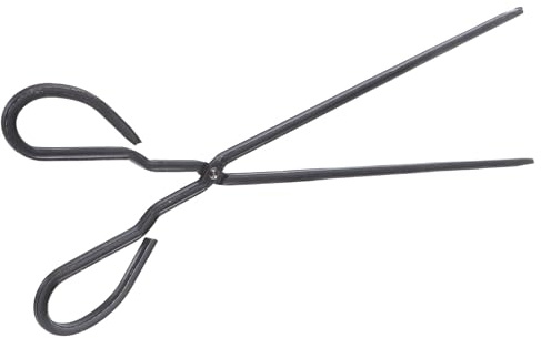 Angoily Pince à Charbon de Bois Robuste en Fer 50 CM Pinces à Barbecue et Tisonnier de Camping Outil de Cheminée Polyvalent pour Foyer Feu de Camp et Manipulation Sécurisée des Braises