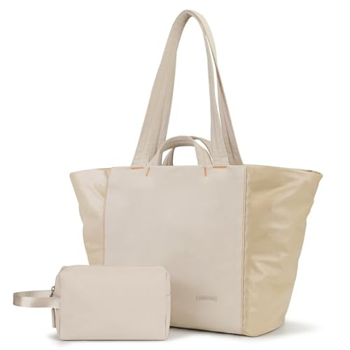 LAIMEIWEE Borsa tote da donna, borsa da palestra e da viaggio leggera con tracolla per tappetino da yoga, tasca impermeabile, sacchetto per scarpe e astuccio per cosmetici, tote versatile