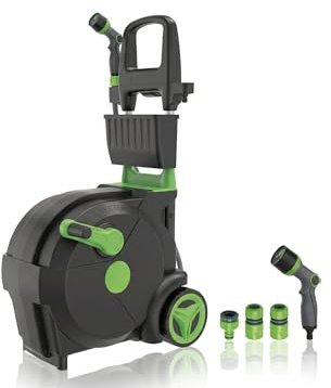 Baricus Gartenschlauchwagen mit 30m Schlauch Komplettset Schlauchwagen mit Kurbel mobil mit Rädern Schlauchaufroller Gartenbewässerung – B-Ware