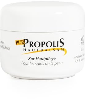 Propolis Salbe zur Hautpflege bei Akne & Neurodermitis – Hochdosierter Propolis Balsam mit Bio-Bienenwachs – Gesichtspflege mit Vitamin E & Jojobaöl – Naturkosmetik XL (50g)