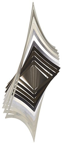 A2001 - SKARAT hochwertiges 3D Windspiel aus Edelstahl - Raute 19cm x 19cm - Made in Germany