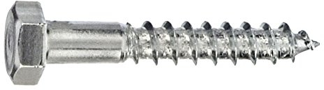 Connex Sechskant Holzschrauben 10 x 60 mm, 1000 g, verzinkt, KL3141060, Silber