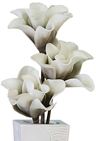 Kunstblume DekopflanzeFoam Flower 'Rumba' weiss/taube