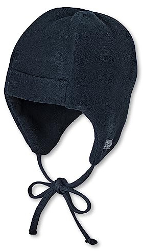 Sterntaler Mütze mit Ohrenklappen und Bindebändern, Alter: ab 0-2 Monate, Größe: 37, Blau (Marine)