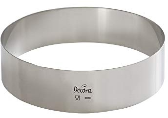 Decora 0063722 Cercle Acier Inoxydable Ø 22x4h cm, INOX, 22 x 4 cm, Argent