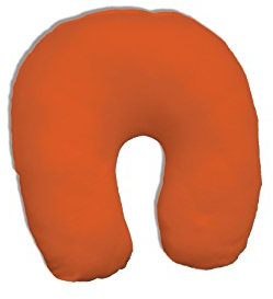 Dukal | Bezug für Nackenhörnchen | 45 x 12 cm | aus hochwertigem DOPPEL-Jersey | 100% Baumwolle | Farbe: orange
