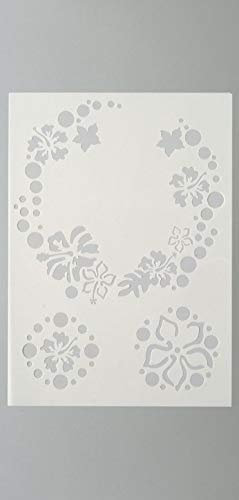 efco Schablone Flower Garland/3 Designs DIN, Kunststoff, transparent, A 4