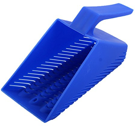 Sourcingmap® Aquarium Plastik Sand Schaufel Wäscher Gravel Reinigungswerkzeug Blaue Farbe de