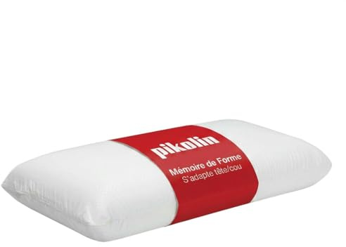 Pikolin Home - Almohada Viscoelástica 60 cm, de Hotel - Adaptabilidad al Cuello, Hipoalergénica, Firmeza Alta, para Dormir de Lado, Doble Funda, Transpirable y Suave