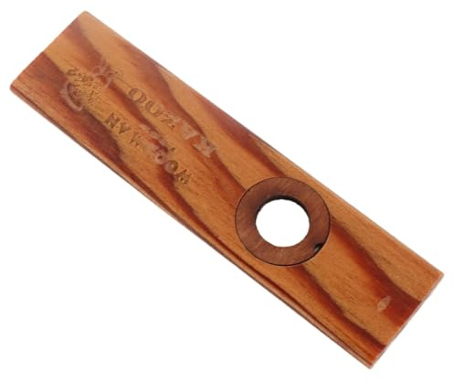 VGEBY Kazoo, Holz Kazoos Gitarren Ukulele Partner Musikinstrument mit Metallboxfür Kinder Party-Geschenk