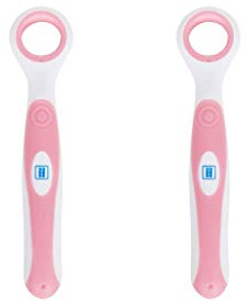 Mee Mee Tender Lot de 2 brosses nettoyantes pour langue Rose