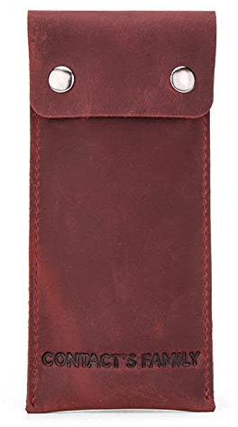 Elegance Uhrenbox aus Vegan ​Leather Luxuriöse Uhrenrolle Uhrenbox aus Leder für 1 Uhren Handverar Beitetes Etui zur Uhren Aufbewahrung Vintage Design Es ist leicht mitzunehmen,Red