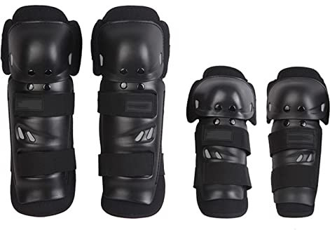 WHYUNM26 Motorrad Ellbogen- und Knieschützer Racing Skating Einstellbare Kniekappenschützer Ellenbogenpanzerung Schutzausrüstung Set 4pc