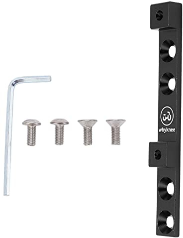 Fahrrad Flaschenhalter Adapter, 107 x 12 x 8 mm Schwarz Aluminiumlegierung 4 Loch Fahrrad Getränkehalter Käfighalterungen mit Schraube, Wasserflaschenhalter Adapter für Rennrad Mountainbike Rahmen
