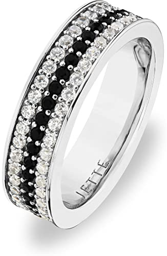 JETTE Damen-Damenring 925er Silber 58 Zirkonia