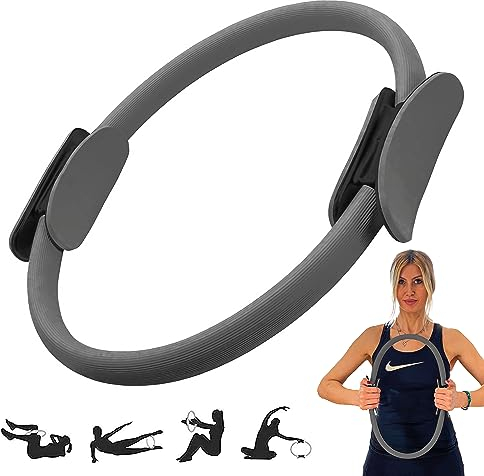 Winch Pilates Ring PRO | Premium-Qualität mit Weicher-Polsterung, Anti-Rutsch-Griff | Widerstandsring für Ganzkörpertraining, Yoga und Physiotherapie | Fitnessgerät für Heimtraining und Studio-Workout