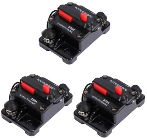 ibasenice 3stücke Wasserdichter -manueller Rücksetz-dual-schutzschalter Für Autos Boote Und Atv Schaltbare Sicherung Für Elektrische Geräte Und Audio-