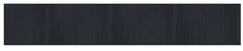 vidaXL Teppich, Bambusteppich Rechteckig, Bambusmatte rutschfest für Wohnzimmer, Läufer Küchenteppich Flurteppich, Modern, Schwarz 70x400cm Bambus