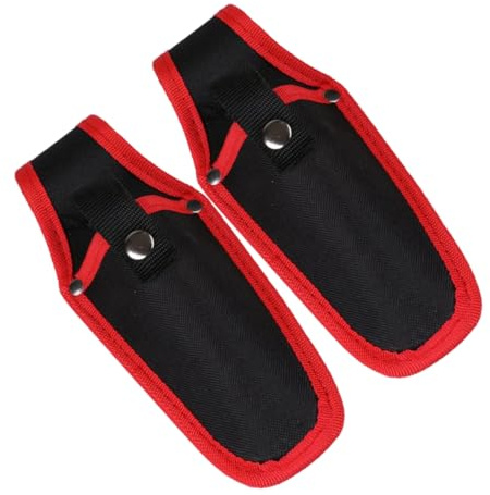 Sosoport 2 Fundas de Lona para Tijeras de Jardinería, Cubiertas Resistentes para Podadora de Jardín, Protección Alta y Diseño Negro para Uso Exterior