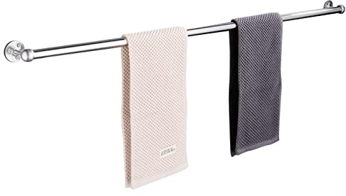 Langer Handtuchhalter mit Schrauben zur Montage，100 cm，110 cm，120 cm，Handtuchstange aus gebürstetem Edelstahl für Badezimmer，Küche，Geschirrtücher，Aufhänger，Einzelstange (Größe:90 cm)