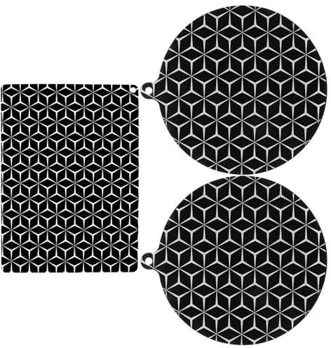 Amosfun Tapis De Protection Pour Table De Cuisson À Induction 3 Pièces Tapis De Pour Plaque De Cuisson À Induction Électrique En Silicone Protecteur Contre Les Rayures Pour