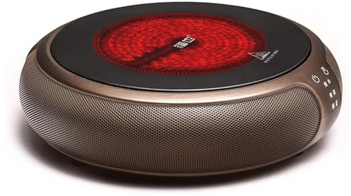 WBRSybUK Cuisinière Électrique Intelligente pour Thé 1200 W, Four De Chauffage Multifonctionnel en Cuivre pour Théière - Mini Chauffage À Induction - Plaque Chauffante Électrique 220 V,Gold