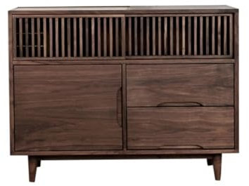 CCKUHN Sideboard, einfaches Sideboard aus Massivholz mit Tür, Lagerschrank, Wohnzimmer-Barschrank, Küchenschrank für Lebensmittel, Sideboard, Lagerschrank (S: 80 x 38 x 85 cm) (eine Farbe