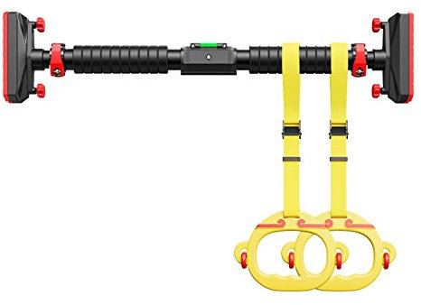 CAFIEDR Klimmzugstangen Tragbares Türreck, schraubenlose Klimmzugstange für die Wand, Fitnessgerät für Erwachsene und Kinder, 69-149 cm, Tragkraft 300 kg
